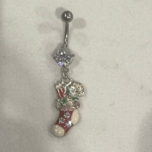 NEW Christmas Themed Belly Button Ring Stocking